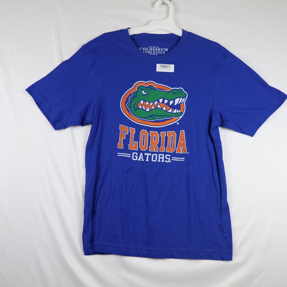Florida Gators Shirt Mens Small Blue NCAA Basketball Cotton Crew Tee Colosseum